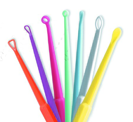 Curette Ear VersaLoop® Single-ended Handle 3 mm Tip Curved Flexible Teardrop Loop Tip Purple by Bionix-USA  ID 4111